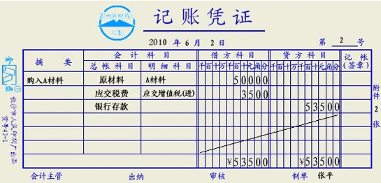 记账凭证